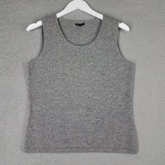 Lafayette 148 Wool Cashmere Tank Top Women's Large Shell Office Superfine Merino - Picture 1 of 9